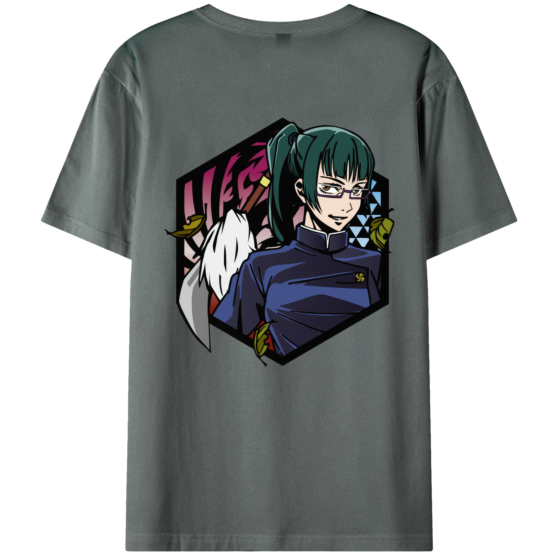 （画像用） 呪術廻戦 Jujutsu Kaisen 綿100％ メンズ半袖Tシャツ（バックプリント） 通気性